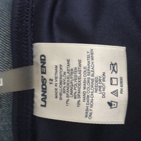 Land's End bathing suit bottom women's size 12 navy blue - Picture 5 of 5